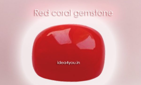 Red coral gemstone